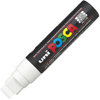UNI POSCA PC17K MARKER CHISEL TIP 15mm WHITE