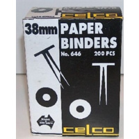 CELCO PAPER BINDERS 38mm BOX 200