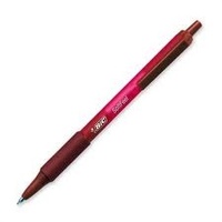 BIC SOFT FEEL RETRACTABLE BALLPOINT MEDIUM RED BOX 12