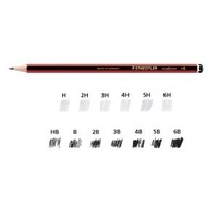 STAEDTLER 110-4B TRADITION GRAPHITE PENCILS 4B BOX 12