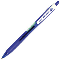 PILOT BEGREEN REXGRIP RT BALLPOINT PEN MEDIUM BLUE BOX 10