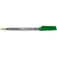 STAEDTLER 430 M-5 STICK BALLPEN MEDIUM GREEN BOX 10