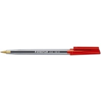STAEDTLER 430 M-2 STICK BALLPEN MEDIUM RED BOX 10