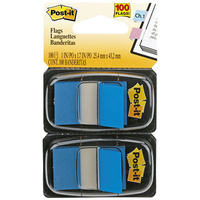 3M 680-BE2 POST IT FLAGS BLUE TWIN PACK 100