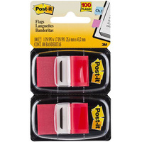 3M 680-RD2 POST IT FLAGS RED TWIN PACK 100