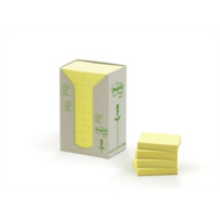 3M 653-RTY POST IT RECYCLED NOTES 35x48mm YELLOW PACK 24