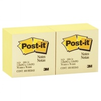 3M 654-Y POST IT NOTE 73x73mm CANARY YELLOW PACK 12