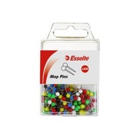 ESSELTE 45108 MAP PINS ASSORTED PACK 200