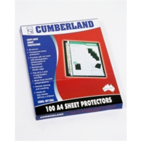 CUMBERLAND OF120A SHEET PROTECTOR A4 COPY SAFE 40um BOX 100