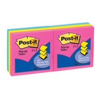 3M R330 AN POST-IT POP UP NOTES 73x73mm CAPETOWN PACK 6 