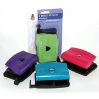 SOVEREIGN 2 HOLE PUNCH 20 SHEETS ASSORTED COLOURS
