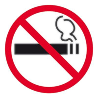 NO SMOKING SELF ADHESIVE SIGN