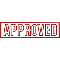 SHINY SELF INKING APPROVED IN RED