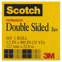 3M SCOTCH 665 DOUBLE SIDED TAPE 12.7mm x 22.8m
