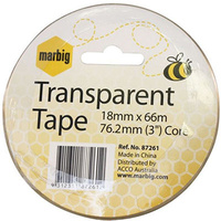 MARBIG OFFICE TAPE 18mm x 66m PACK 8