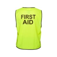 FIRST AID DAY HI VIS SAFETY VEST FLURO YELLOW SMALL