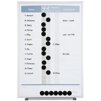 QUARTET STAFF IN/OUT WHITEBOARD 410x280mm