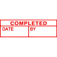 XSTAMPER 1542 COMPLETED DATE/BY  RED 