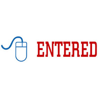 XSTAMPER 2027 ENTERED IN RED WITH BLUE ICON
