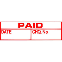 XSTAMPER 1533 PAID/DATE/CHEQUE NO. RED