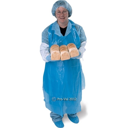 DISPOSABLE APRON 800 x 1400 x 0.025UM LDPE BLUE CTN 500