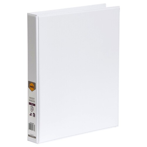 MARBIG A4 4D 25mm CLEARVIEW INSERT BINDER WHITE