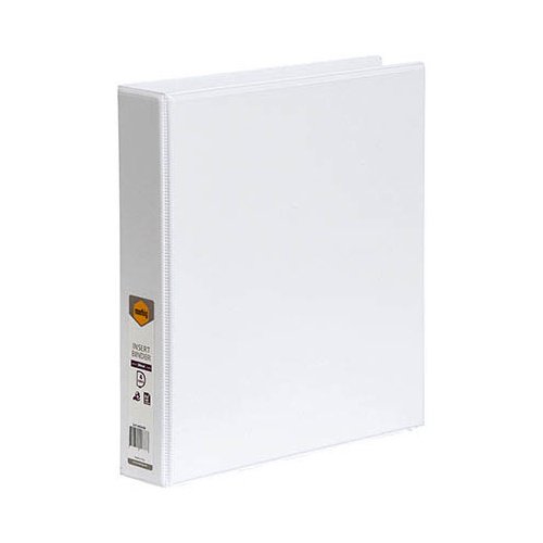 MARBIG CLEAR VIEW INSERT RING BINDER 4D 38MM A4 WHITE