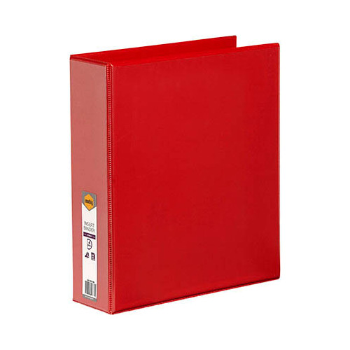 MARBIG A4 4DR 50mm ENVIRO INSERT BINDER RED