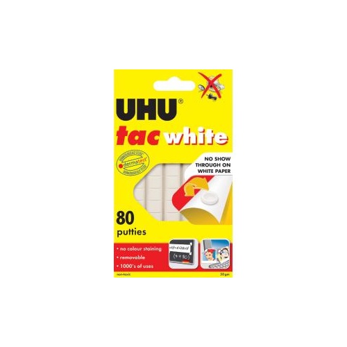 UHU U-TAC WHITE 80 PUTTIES CARDED