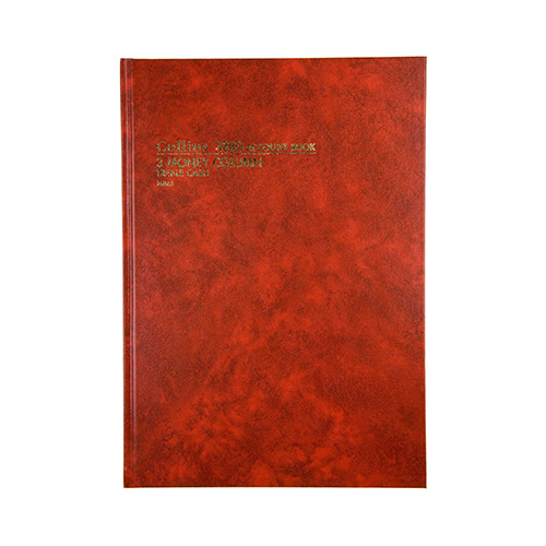 COLLINS 3880 SERIES ACCOUNT BOOK A4 TREBLE CASH AND PAGED 3MC 84 LEAF