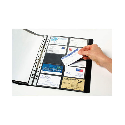MARBIG BUSINESS CARD POCKETS A4 PACK 10  