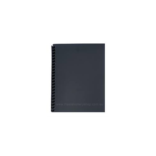 DISPLAY BOOK A4 REFILLABLE 20 POCKET GLOSS BLACK