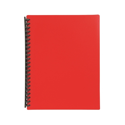 MARBIG REFILLABLE DISPLAY BOOK A4 20 POCKET RED