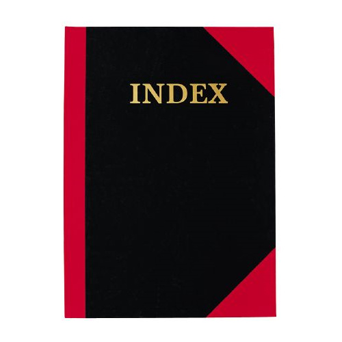 ORIGINAL RED AND BLACK NOTEBOOK A4 A-Z INDEX 100 LEAF 