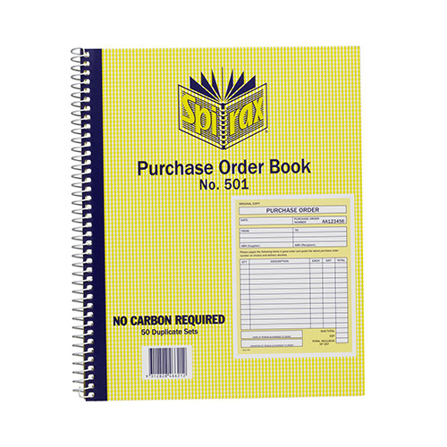 SPIRAX 501 PURCHASE ORDER BOOK QUARTO