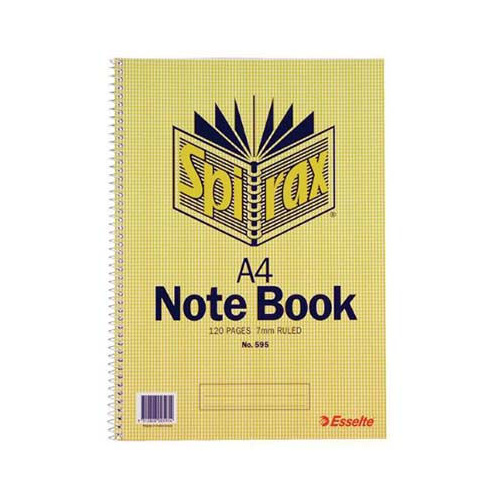SPIRAX 595 SIDE OPENING SPIRAL NOTEBOOK A4 120 PAGE