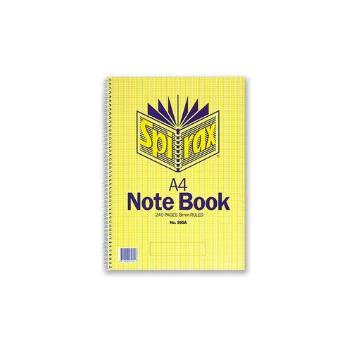 SPIRAX 595A SIDE OPENING SPIRAL NOTEBOOK A4 240 PAGE