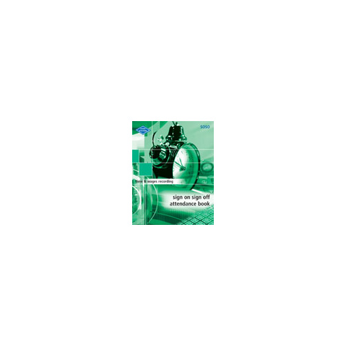 ZIONS SIGN ON SIGN OFF ATTENDANCE BOOK 260x200mm 264 PAGES