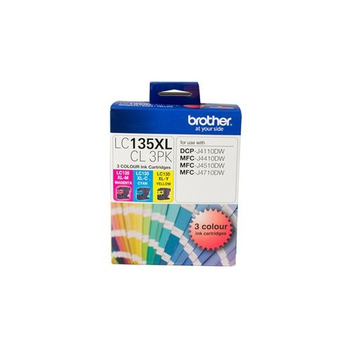 BROTHER LC-135XL COLOUR INKJET CARTIDGE VALUE PACK 3