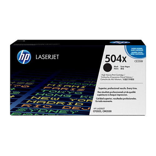 HP CE250X #504X TONER CARTRIDGE BLACK HY 10.5K 