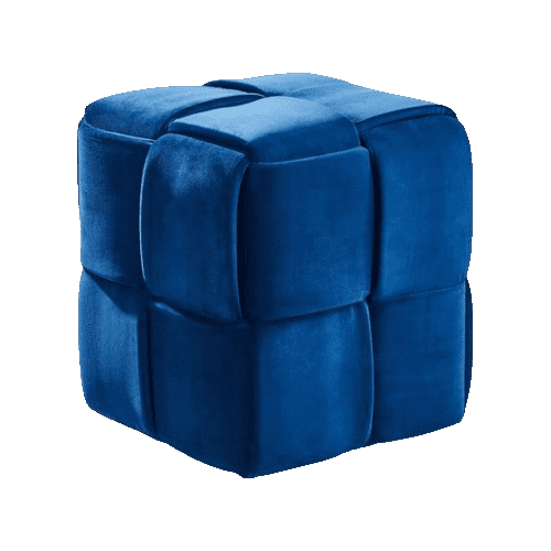 JA/CASA FABRIC OTTOMAN BLUE