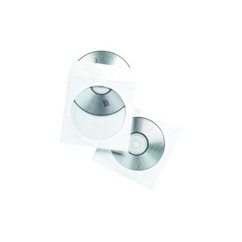 PAPER CD ENVELOPES CLEAR WINDOW PACK 100