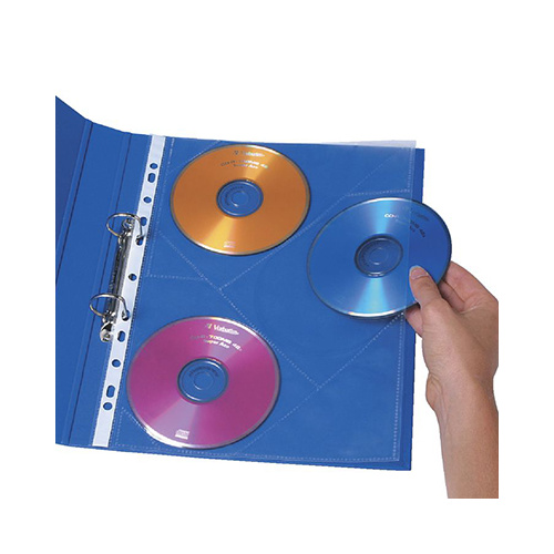 MARBIG CD DVD POCKETS 3 CAPACITY A4 PACK 10