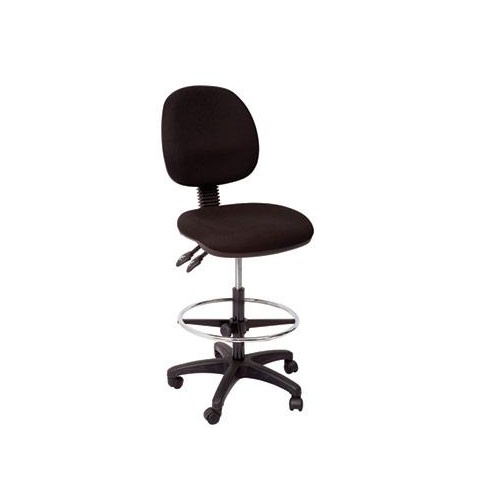 MILAN FULLY ERGONOMIC MEDIUM BACK DRAFTING CHAIR BLACK