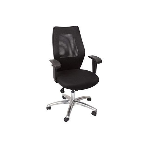 FULLY ERGO AM200 MESH CHAIR 3 LEVER MEDIUM BACK WITH ADJUSTABLE ARMS BLACK 