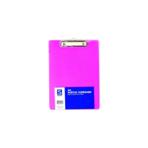 SOVEREIGN ACRYLIC A4 CLIPBOARD RED
