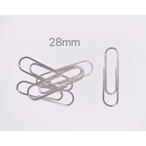 ASSORTED BRAND PAPER CLIP 28MM PACK OF 100
