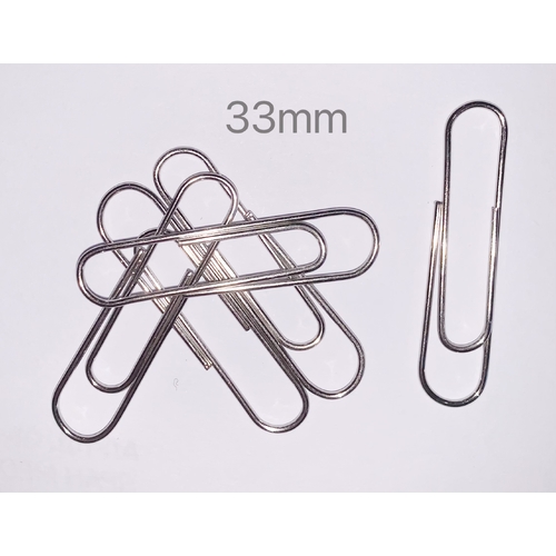 ASSORTED BRAND PAPER CLIP 33MM PACK OF 100