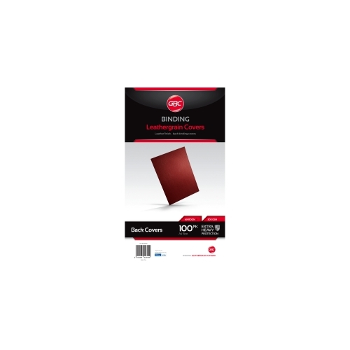 A4 BINDING COVER LEATHERGRAIN 300GSM PACK 100 RED