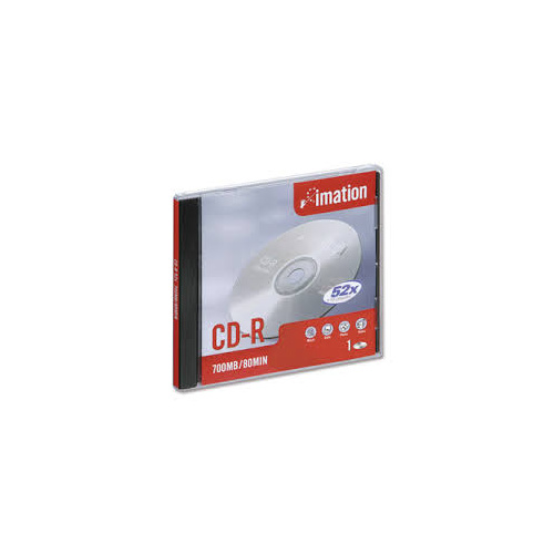 IMATION CDR WHITE INKJET PRINTABLE 80MIN SLIMLINE JEWEL CASE PACK 10
